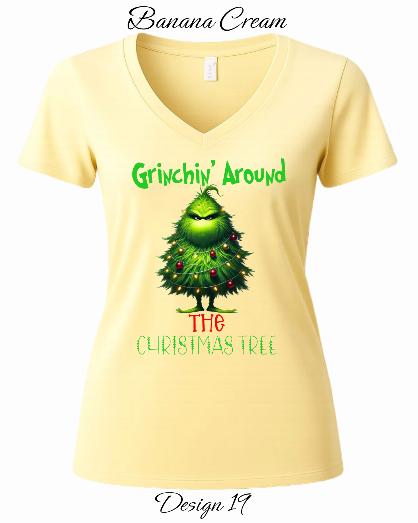 Custom Women's Tank Tops & Tees | Christmas Funny Grinch Inspired Tee