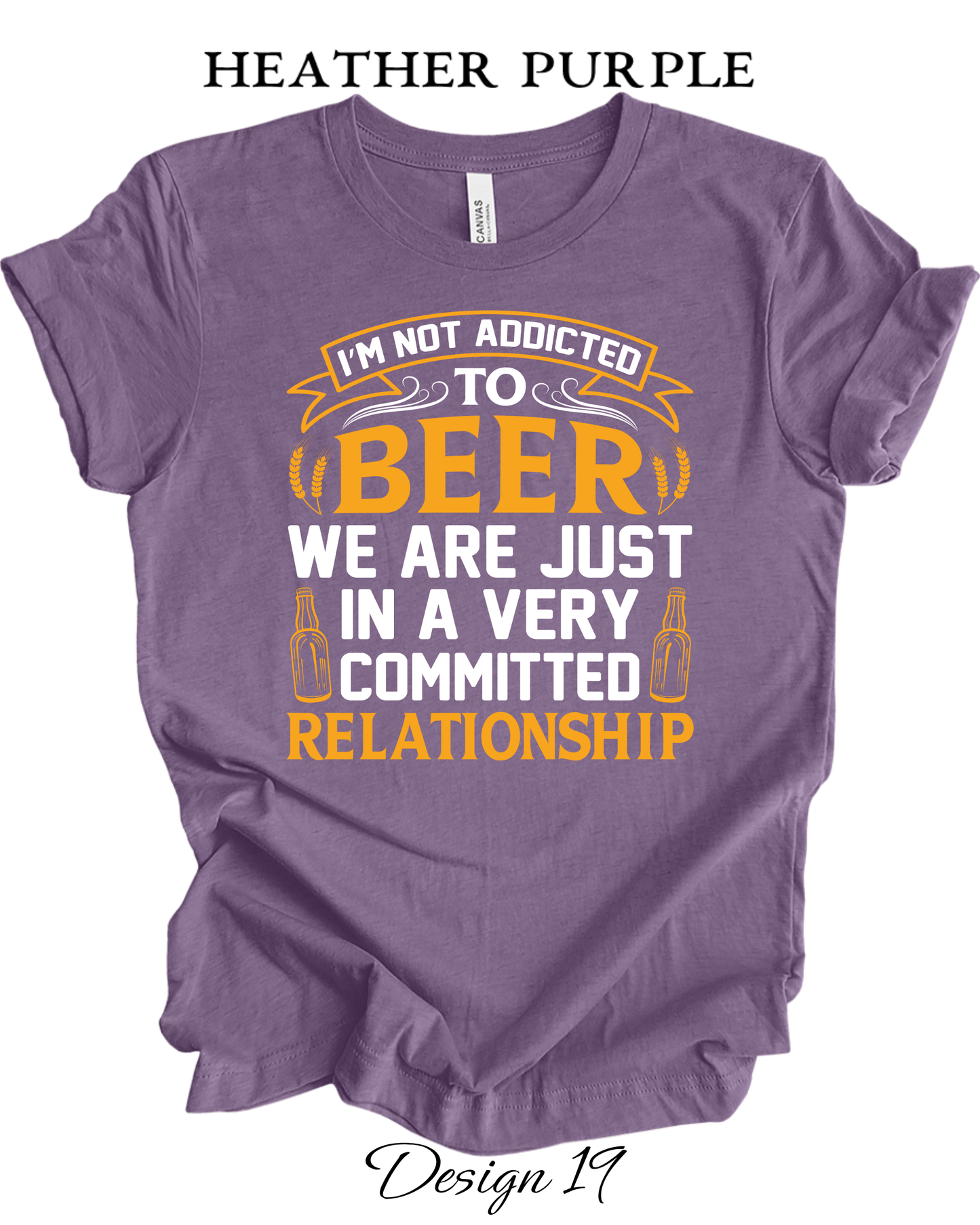 Custom Tee Unisex Crew Neck T-Shirts | Funny Beer Inspired Tee