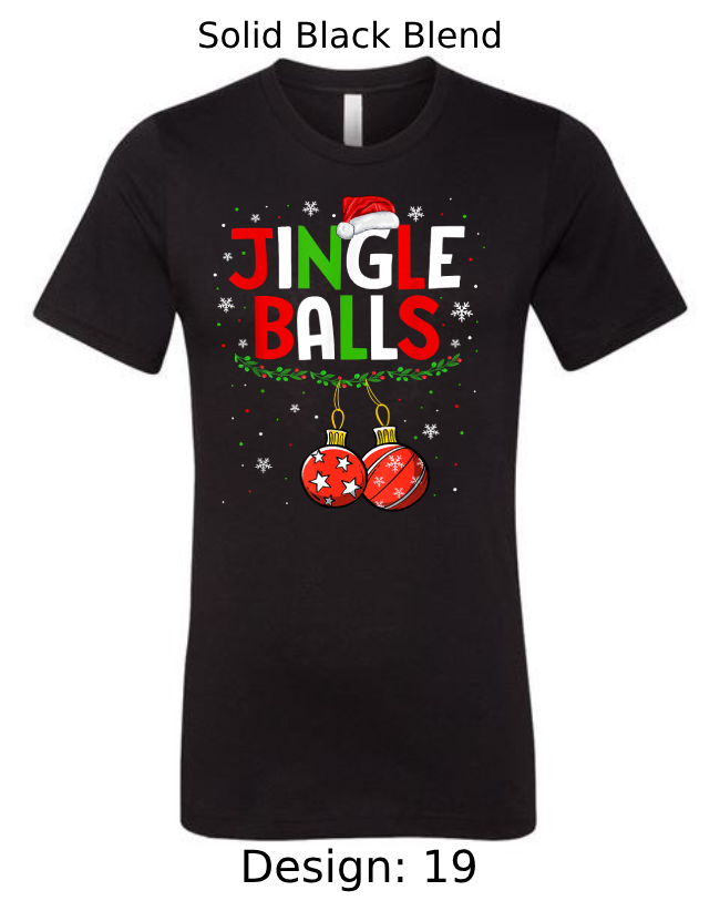 Shirts Men's Customized T-Shirts | Christmas Jingle Balls Themed Tee