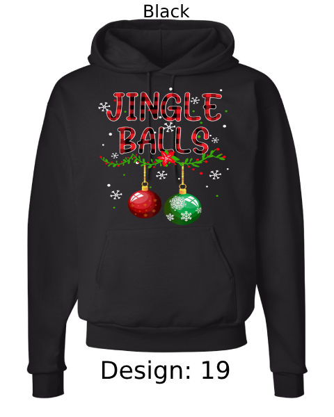 Unisex Christmas Jingle Balls & Tinsel Tits Hoodie Sweatshirt | Custom Hoodie