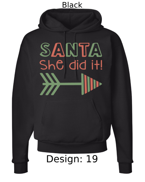 Unisex Christmas Funny Santa Hoodie Sweatshirt | Custom Hoodie