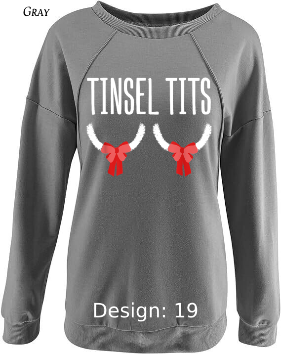 Sweatshirt Women's Christmas Tinsel Tits Sweatshirt | Custom Sweatshirt