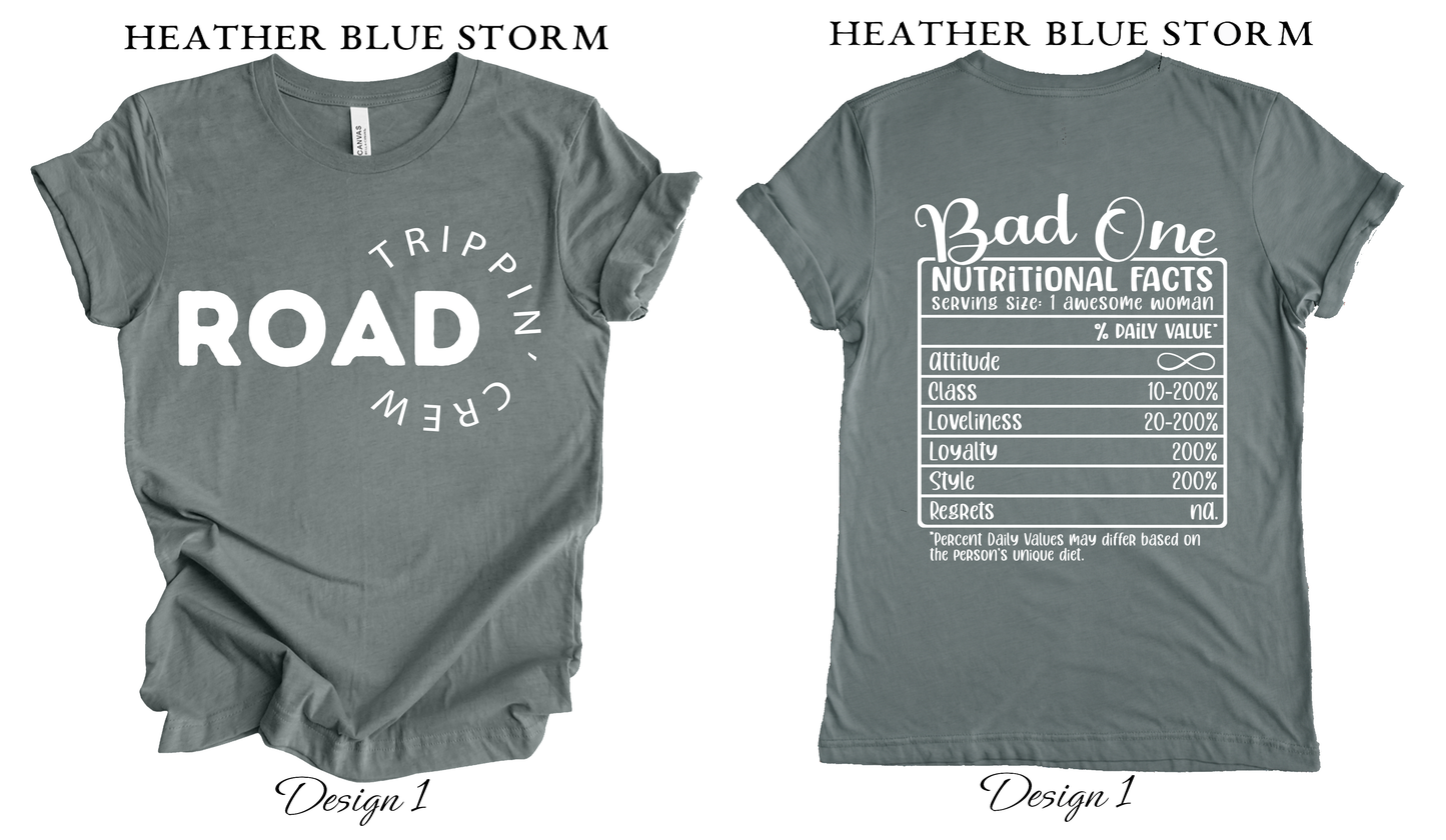 Custom Tee Unisex Crew Neck T-shirts | Road Trippin' Crew Matching Tess