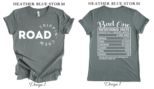 Custom Tee Unisex Crew Neck T-shirts | Road Trippin' Crew Matching Tess