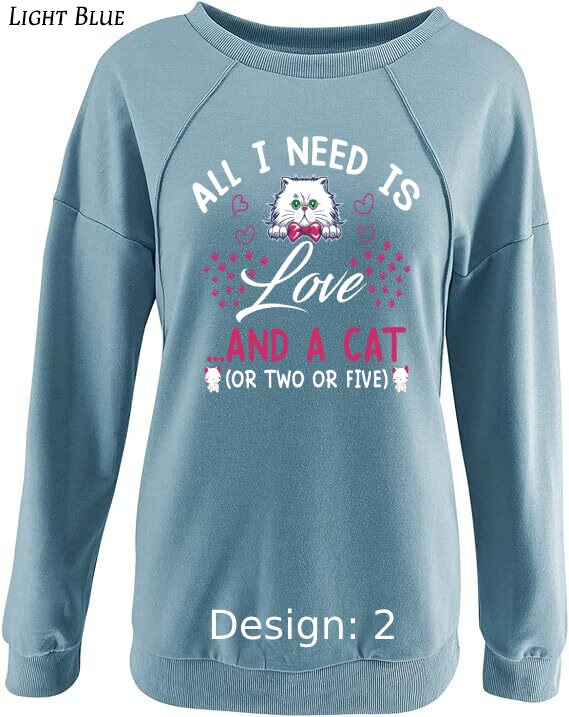 Sweatshirt Women's Cat Sweatshirt | Custom Sweatshirt