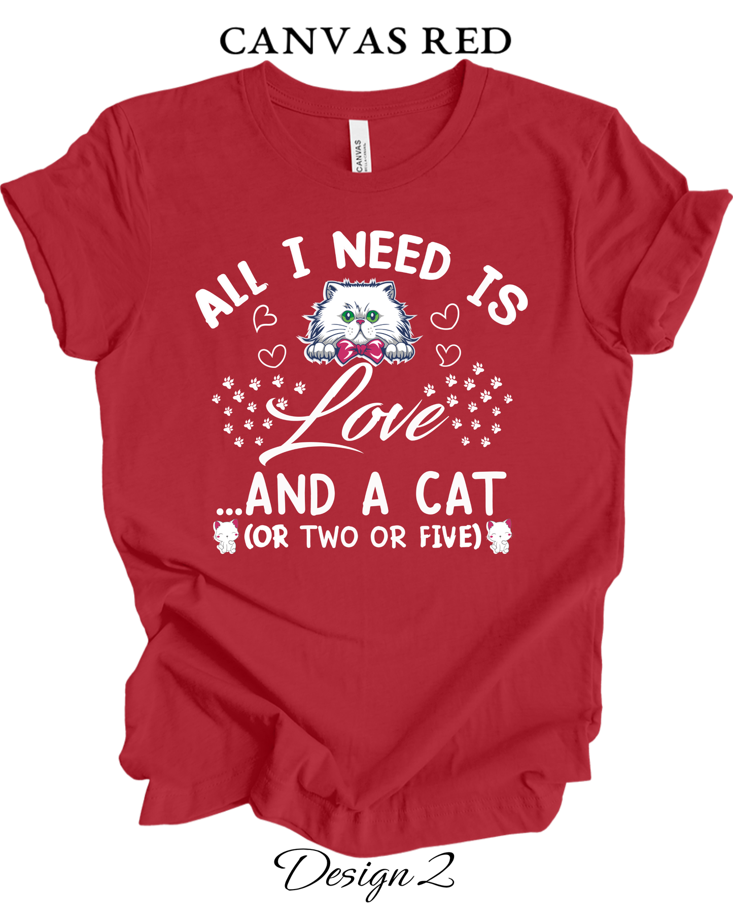 Custom Tee Unisex Crew Neck T-Shirts  | Cat Inspired Tee