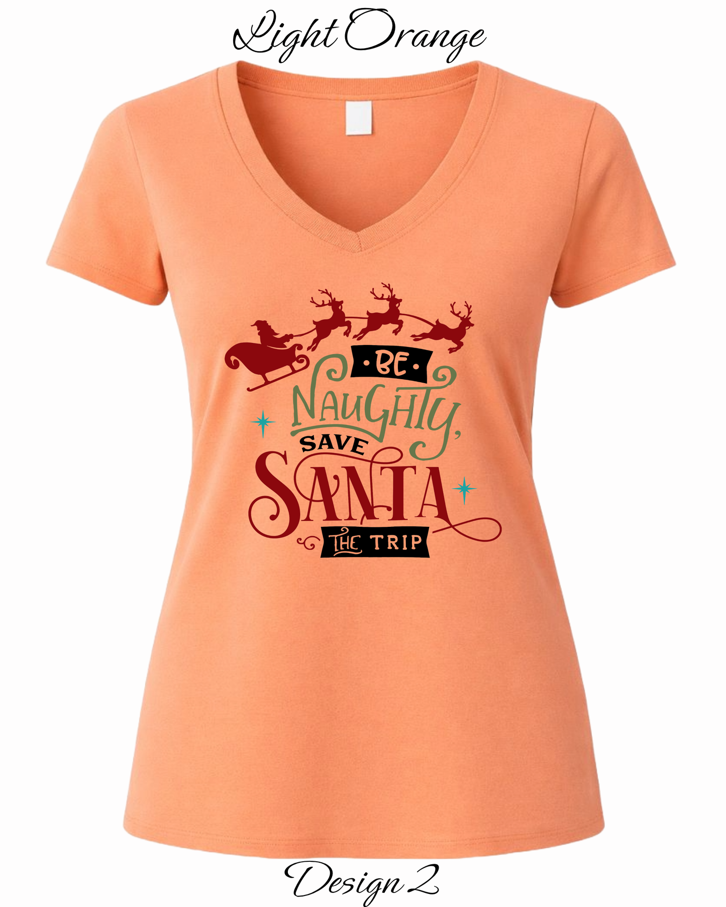 Custom Women's Tank Tops & Tees | Christmas Funny Christmas Santa Themed Tee