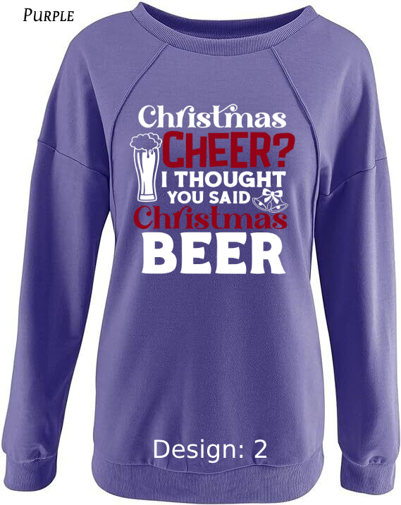 Sweatshirt Women's Christmas Funny Drinking Sweatshirt | Custom Sweatshirt