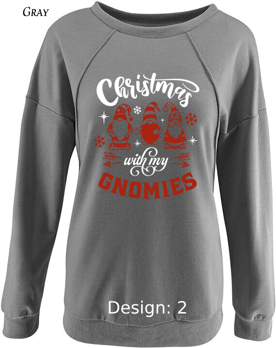Sweatshirts Women's Christmas Funny Gnome Sweatshirt |  Custom Sweatshirt