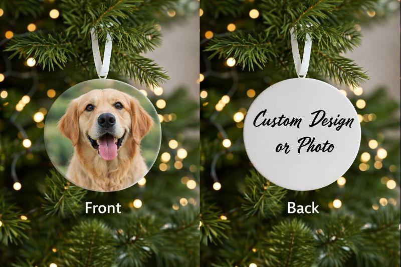 Custom Photo Ornament: Personalized Image, Logo, Text, or Photo 3" Ornament