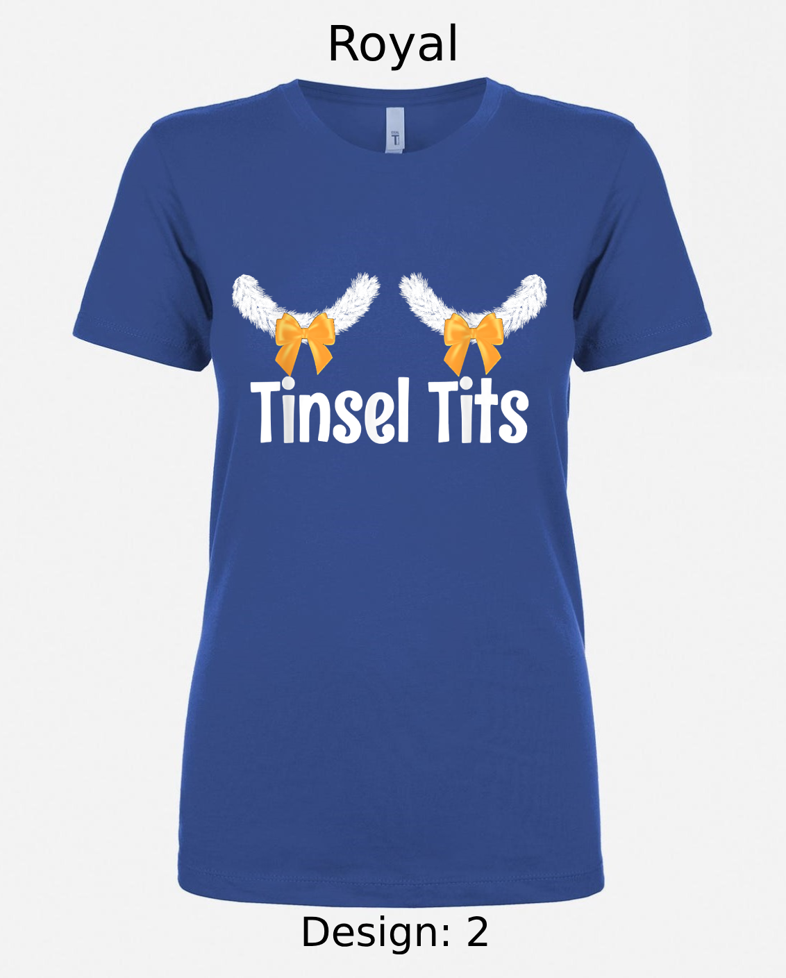Shirts Women's Customized Tank Tops & Shirts | Christmas Tinsel Tits Themed Tee