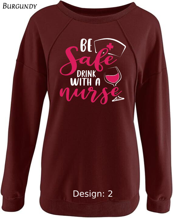 Sweatshirt Women's Wine Sweatshirt | Custom Sweatshirt