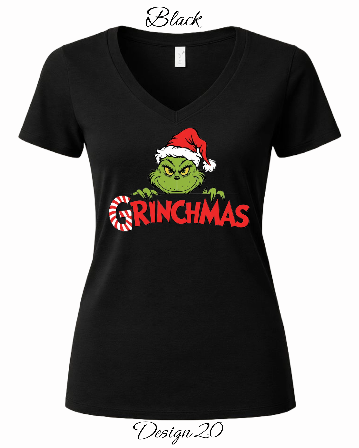 Custom Women's Tank Tops & Tees | Christmas Funny Grinch Inspired Tee