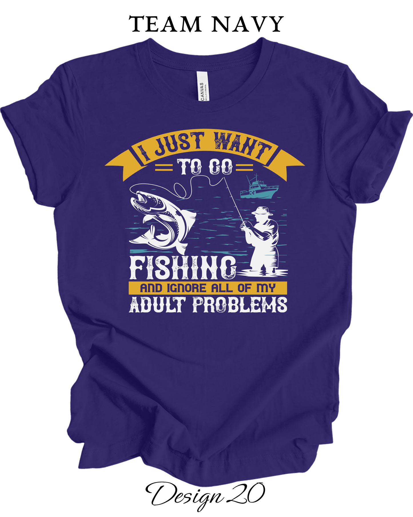 Custom Tee Unisex Crew Neck T-Shirts | Fishing Inspired Tees