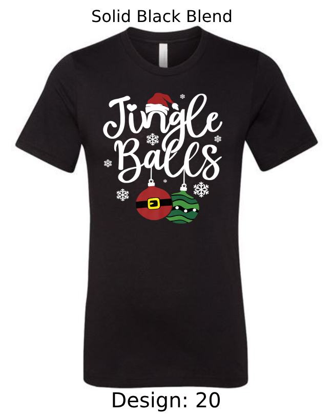 Shirts Men's Customized T-Shirts | Christmas Jingle Balls Themed Tee