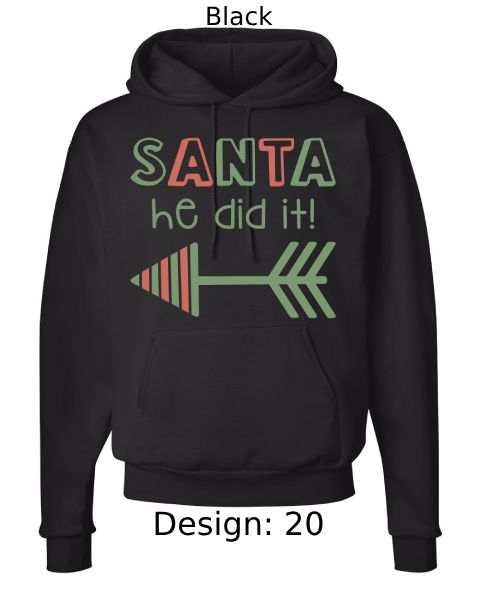 Unisex Christmas Funny Santa Hoodie Sweatshirt | Custom Hoodie