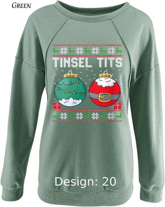 Sweatshirt Women's Christmas Tinsel Tits Sweatshirt | Custom Sweatshirt