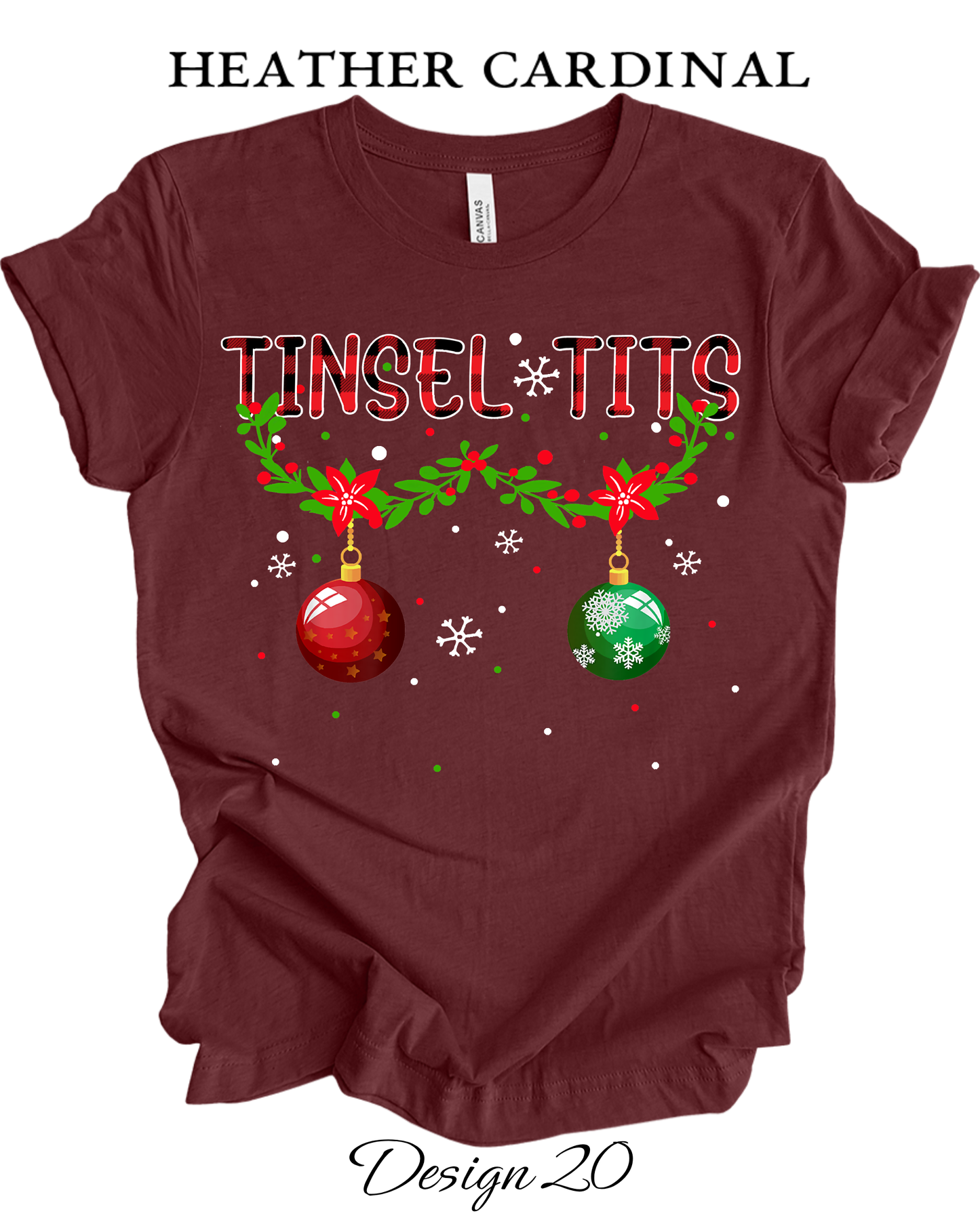 Custom Tee Unisex Crew Neck T-Shirts | Christmas Jingle Balls & Tinsel Tits Inspired Tee