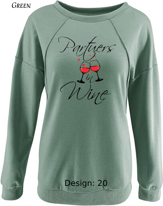 Sweatshirt Women's Wine Sweatshirt | Custom Sweatshirt