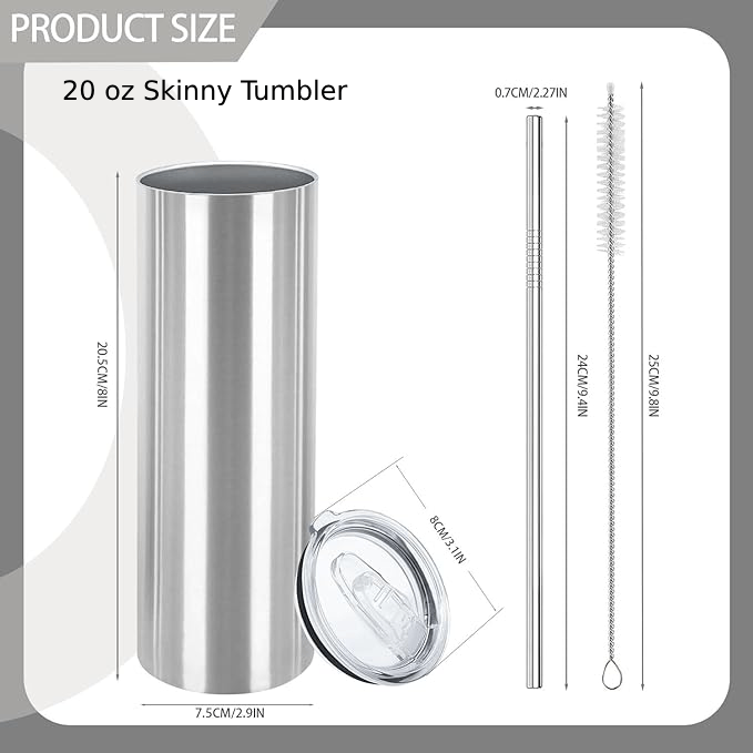 Custom Tumbler Ready To Ship 20 oz Skinny Tumbler | Sublimation Tumbler | Beach Booze Besties