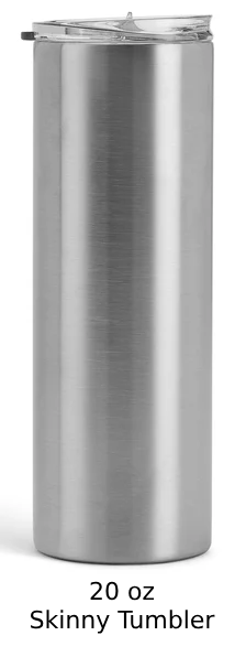 Custom Tumbler Personalized 20 oz Skinny Tumbler | Design Your Own Tumbler