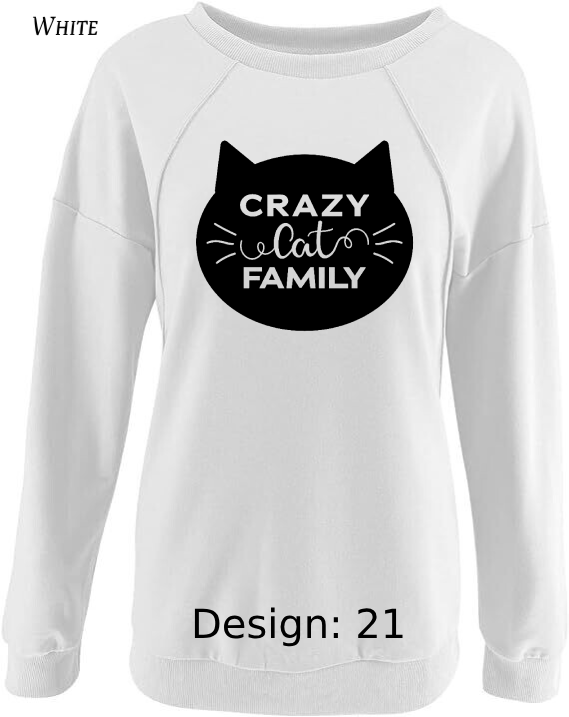 Sweatshirt Women's Cat Sweatshirt | Custom Sweatshirt
