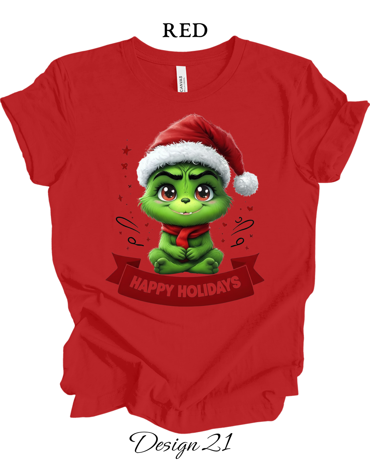 Custom Tee Unisex Crew Neck T-Shirts | Christmas Funny Grinch Inspired Tee