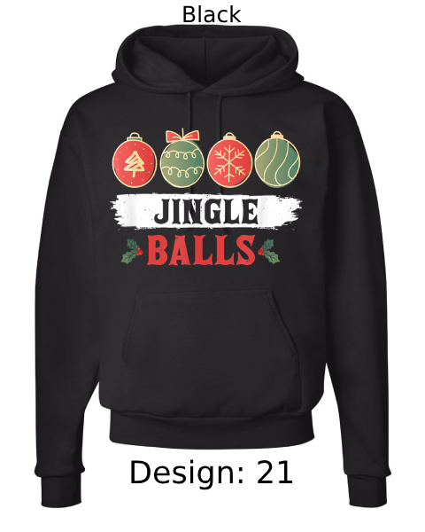 Unisex Christmas Jingle Balls & Tinsel Tits Hoodie Sweatshirt | Custom Hoodie