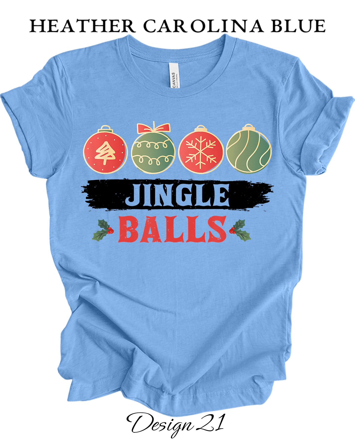 Custom Tee Unisex Crew Neck T-Shirts | Christmas Jingle Balls & Tinsel Tits Inspired Tee