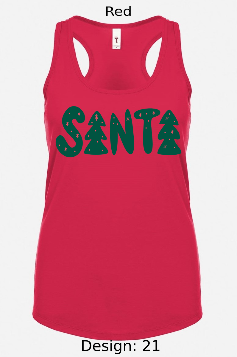 Shirts Women's Customized Tank Tops & Shirts | Christmas Funny Santa Themed Tee