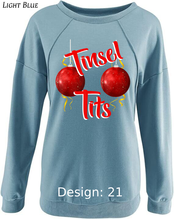 Sweatshirt Women's Christmas Tinsel Tits Sweatshirt | Custom Sweatshirt