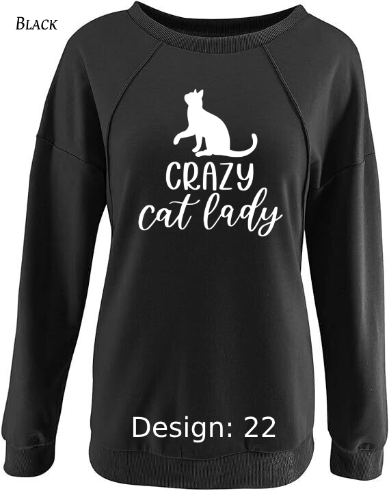 Sweatshirt Women's Cat Sweatshirt | Custom Sweatshirt
