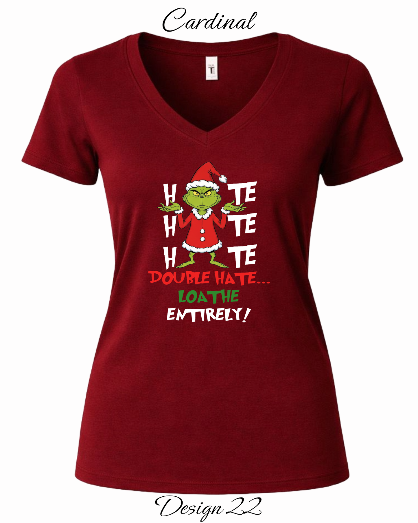 Custom Women's Tank Tops & Tees | Christmas Funny Grinch Inspired Tee