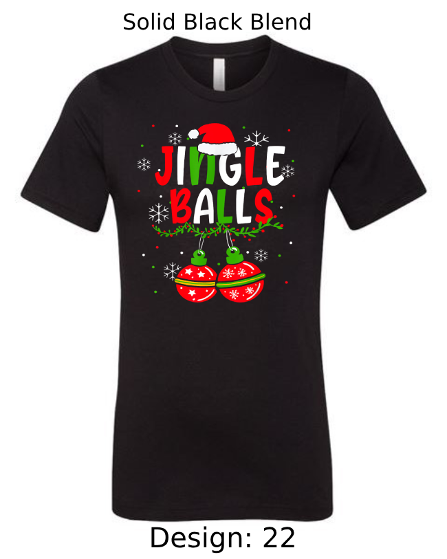 Shirts Men's Customized T-Shirts | Christmas Jingle Balls Themed Tee