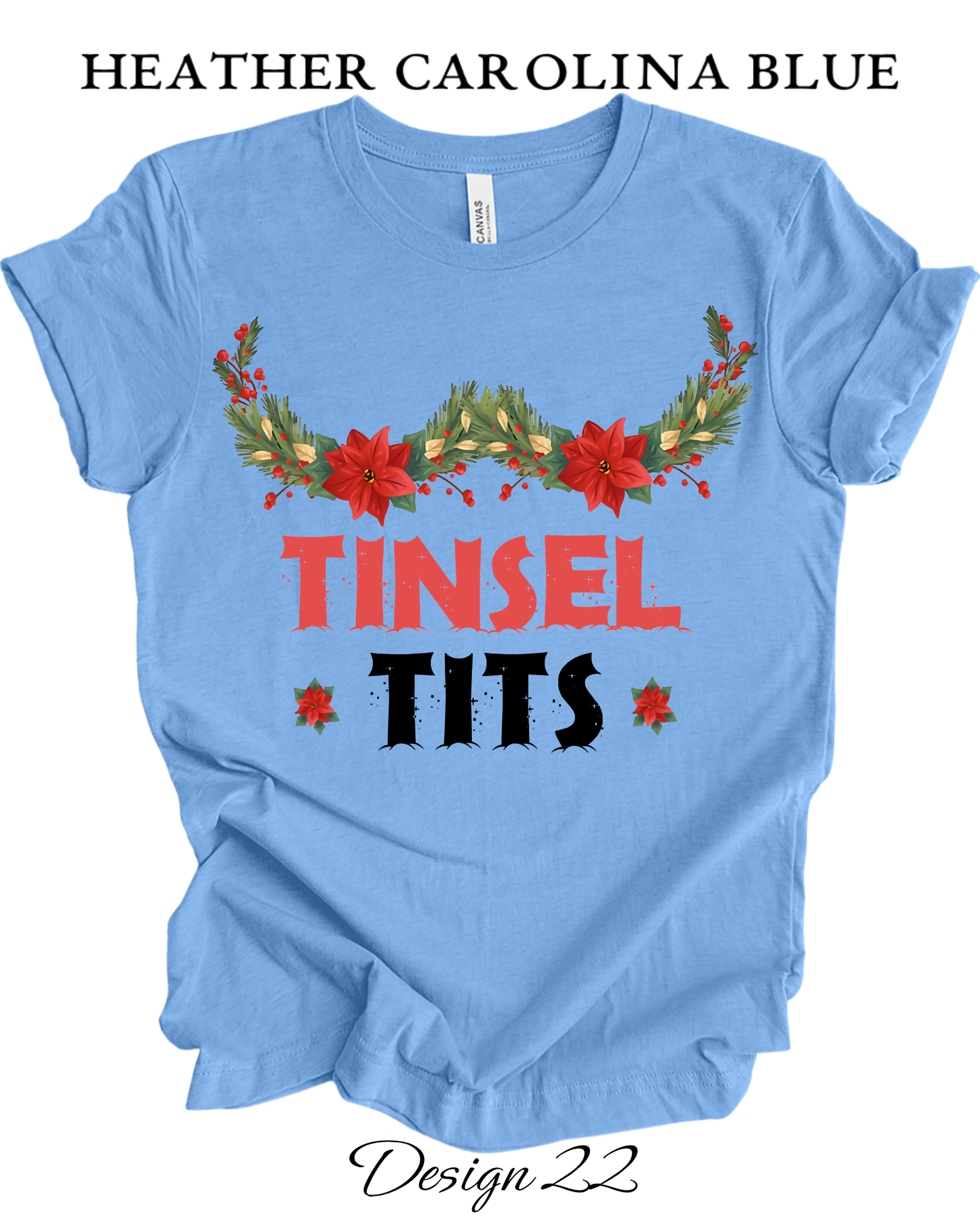 Custom Tee Unisex Crew Neck T-Shirts | Christmas Jingle Balls & Tinsel Tits Inspired Tee