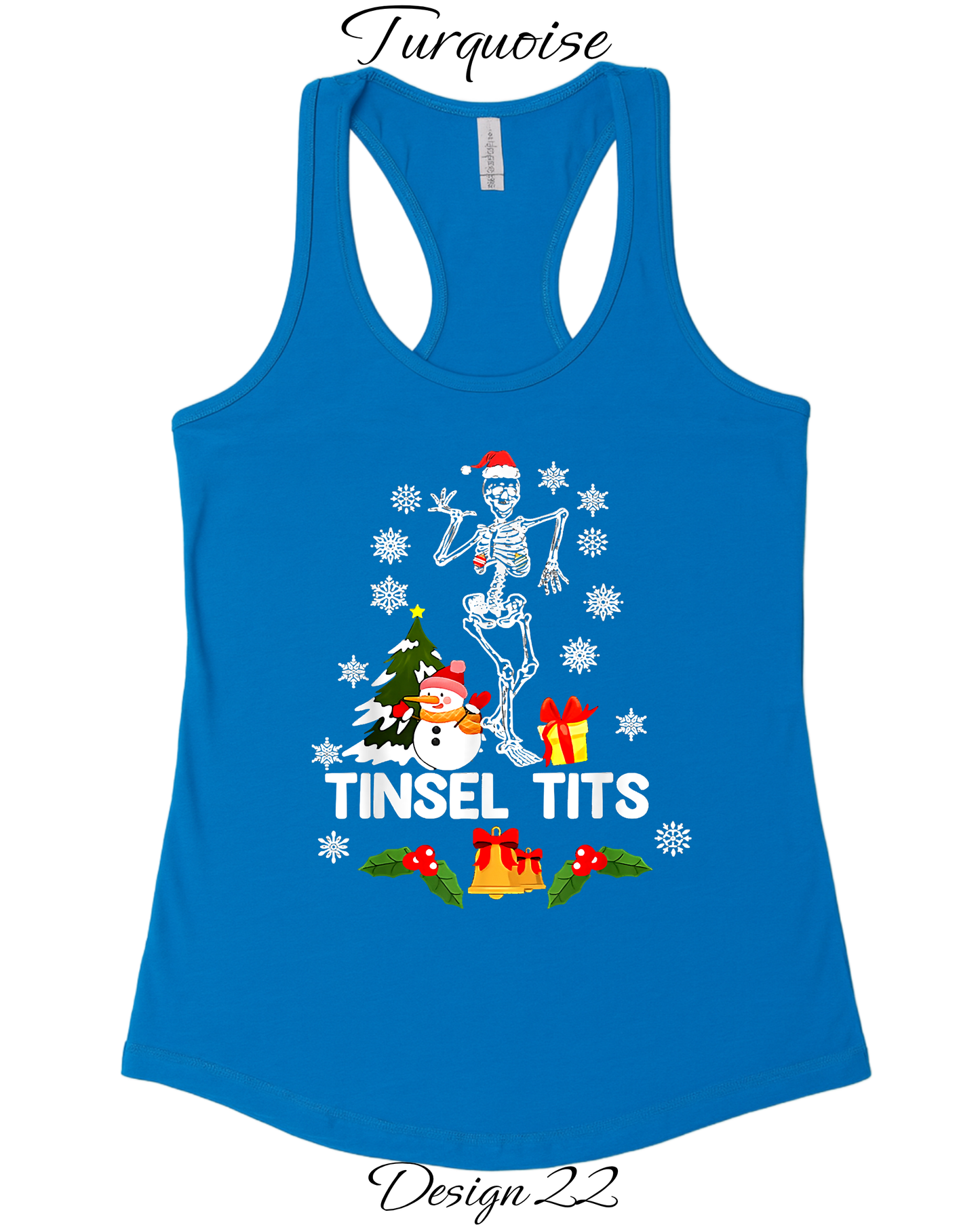 Custom Women's Tank Tops & Tees | Christmas Tinsel Tits Inspired Tee