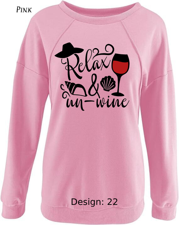 Sweatshirt Women's Wine Sweatshirt | Custom Sweatshirt