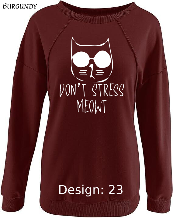 Sweatshirt Women's Cat Sweatshirt | Custom Sweatshirt