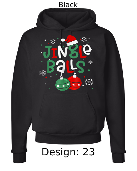 Unisex Christmas Jingle Balls & Tinsel Tits Hoodie Sweatshirt | Custom Hoodie