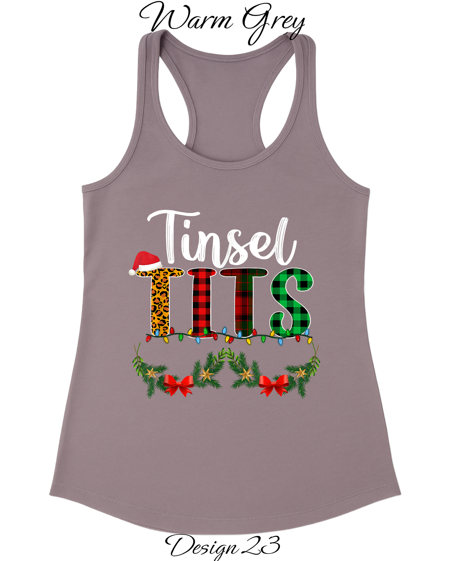 Custom Women's Tank Tops & Tees | Christmas Tinsel Tits Inspired Tee