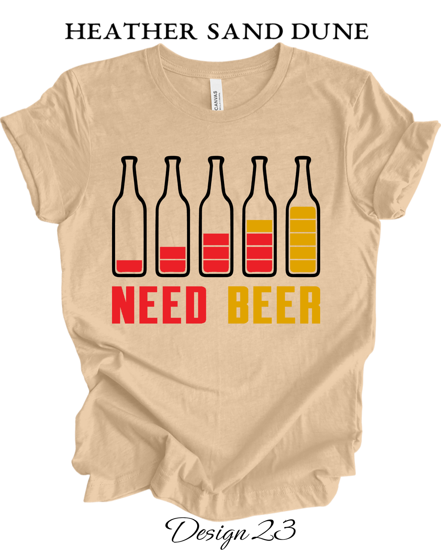 Custom Tee Unisex Crew Neck T-Shirts | Funny Beer Inspired Tee