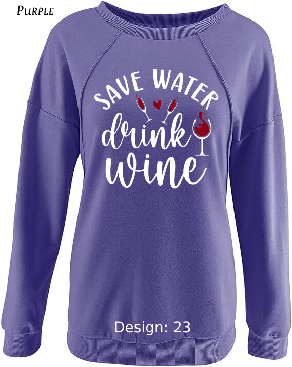 Sweatshirt Women's Wine Sweatshirt | Custom Sweatshirt