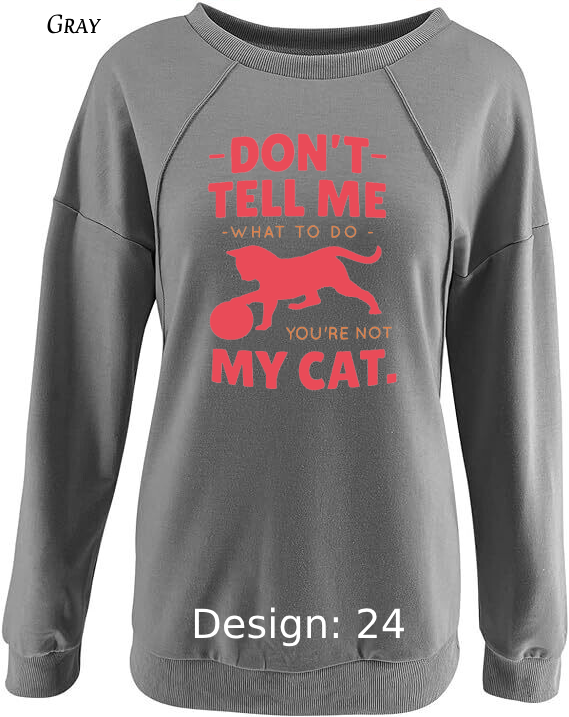 Sweatshirt Women's Cat Sweatshirt | Custom Sweatshirt