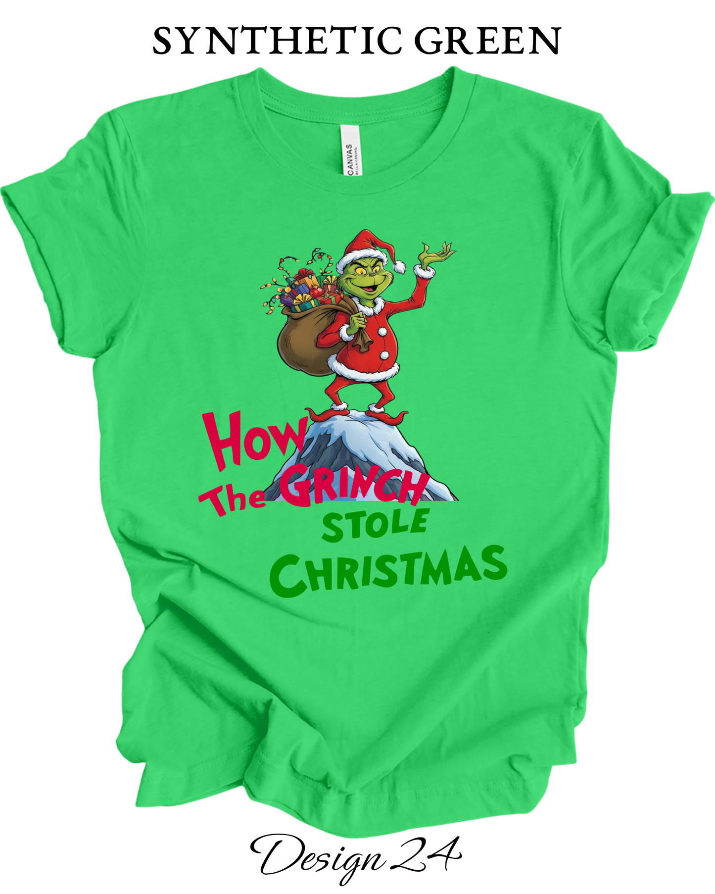 Custom Tee Unisex Crew Neck T-Shirts | Christmas Funny Grinch Inspired Tee