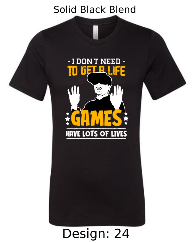 Shirts Men's Customized T-Shirts | Video Gaming Themed Tee