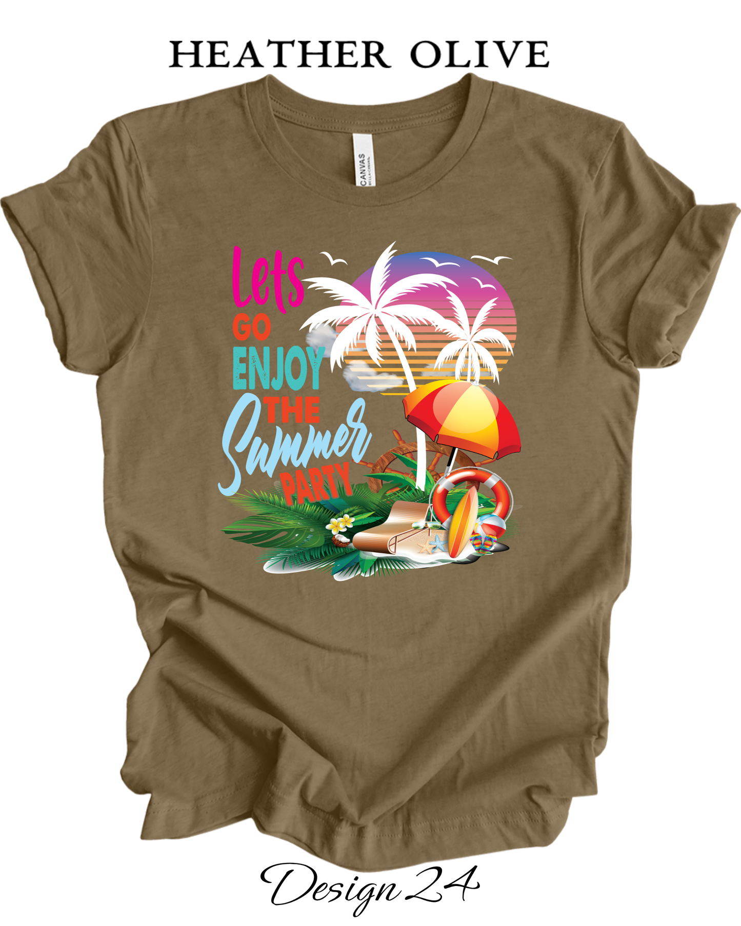 Custom Tee Unisex Crew Neck T-Shirts | Summer, Surfing, & Sunshine Inspired Tee