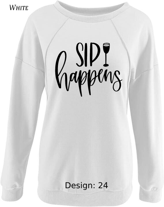 Sweatshirt Women's Wine Sweatshirt | Custom Sweatshirt