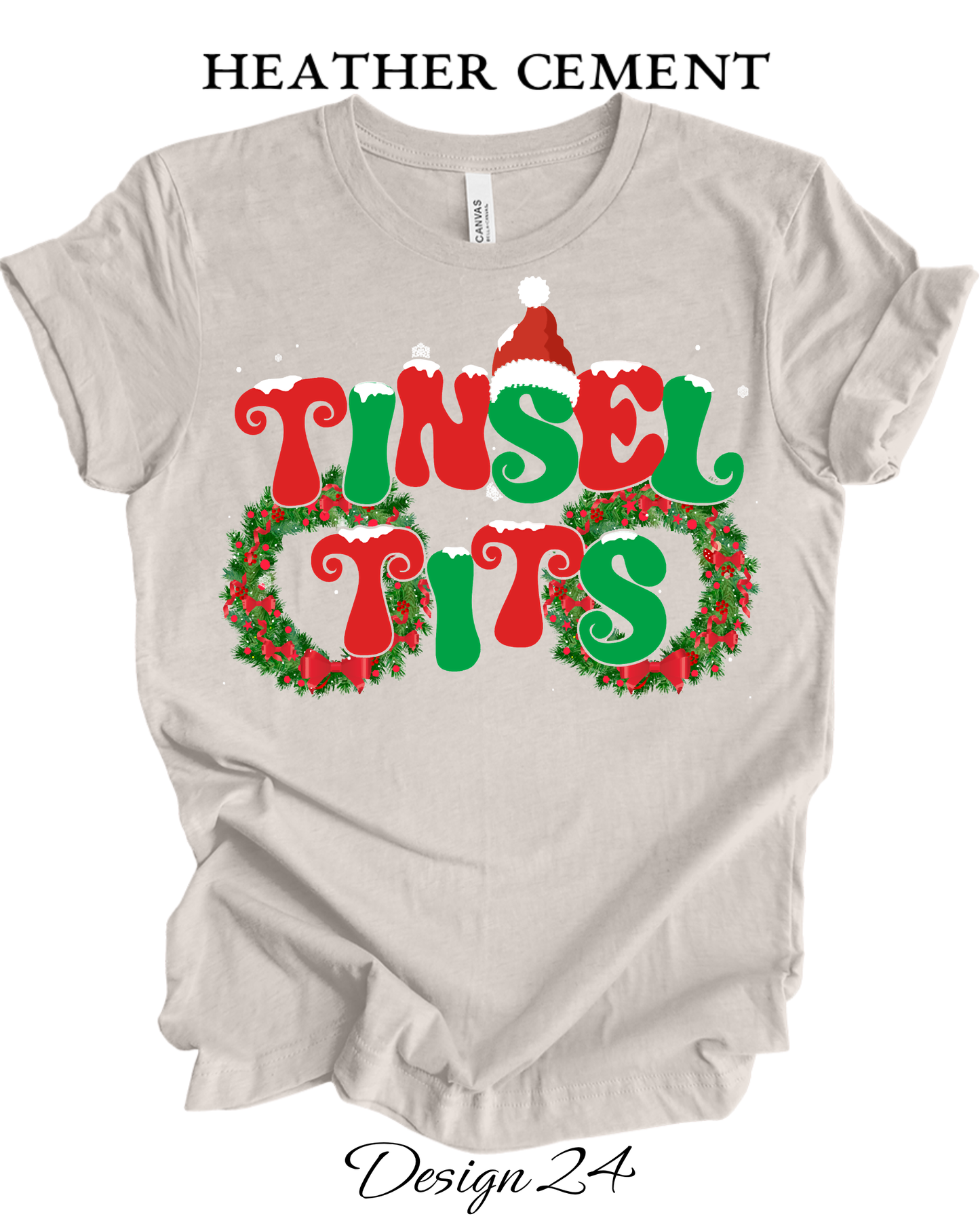 Custom Tee Unisex Crew Neck T-Shirts | Christmas Jingle Balls & Tinsel Tits Inspired Tee