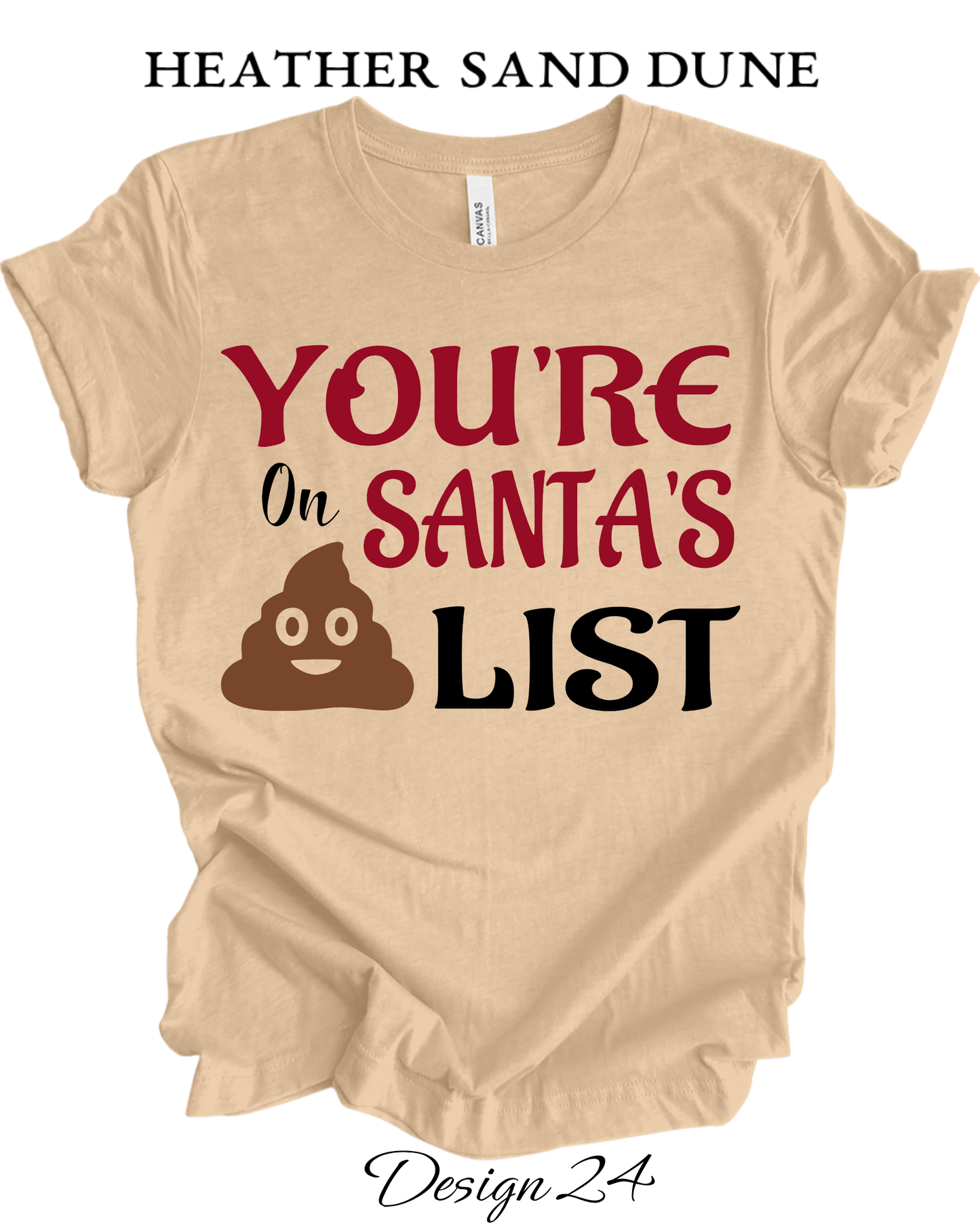 Custom Tee Unisex Crew Neck T-Shirts | Christmas Funny Santa Inspired Tee