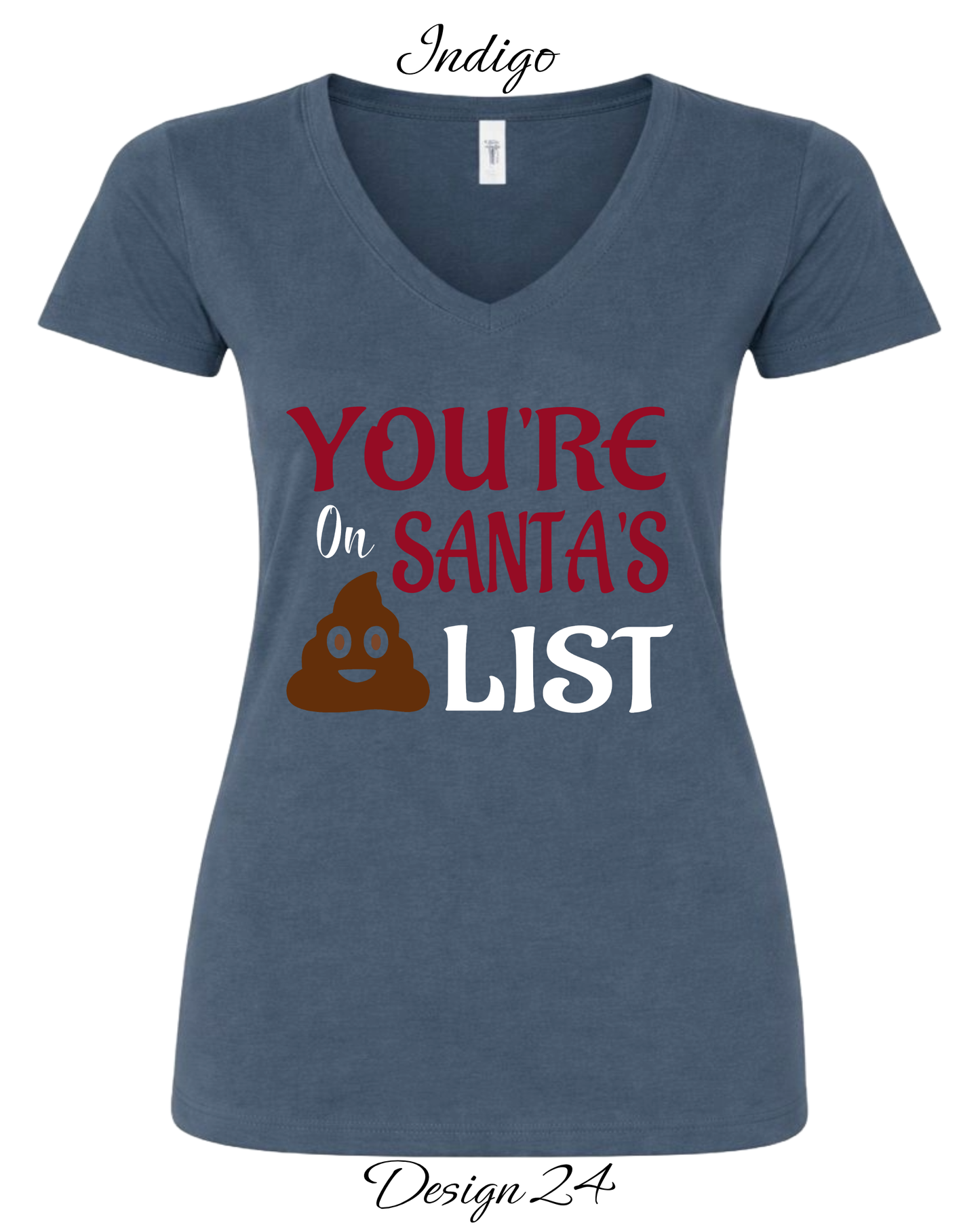 Custom Women's Tank Tops & Tees | Christmas Funny Christmas Santa Themed Tee